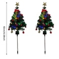thumbnail image 3 of Clothes Storage Closet Heavy Duty Solar Christmas Tree Lights Garden Decoration Ground Plug Led Color Lights Outdoor Lights With and Chinese Knot Bow and Christmas Tree Top Star 2Pcs, 3 of 4