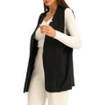 thumbnail image 4 of INSPIRE CHIC Chaleco Blazer Casual para Mujeres sin Mangas con Frente Abierto y Cuello de Solapa Vests Negro L, 4 of 6