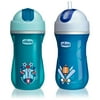 Chicco Insulated Flip-Top Straw Sippy Cup 9oz 12m+ (2pk) - Teal/Blue