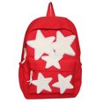 thumbnail image 1 of Linda mochila escolar para mujer con apliques de estrellas, bolsa de viaje al aire libre, color rojo, 1 of 7