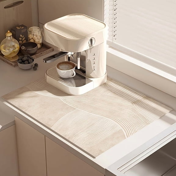 Super Absorbent Kitchen Countertop Drain Mat Heat Resistant Non Slip Coffee Mat