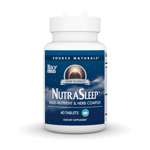 Source Naturals NutraSleep Melatonin-Free Multi-Nutrient & Herb Complex, 40 Tablets