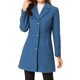 thumbnail image 1 of Abrigo largo de invierno para mujer Inspire Chic, de un solo botón, talla M, color azul polvo, 1 of 6