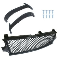 munirater Front Bumper Glossy Black Grill For 1999-2001 02 /00-06 Silverado Tahoe Suburban