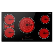 Gasland Chef 36in. 5 Elements Radiant Electric Cooktop in Black with Tri-Ring Element and Bridge Element