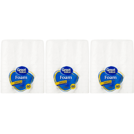 One Great Cup - Great Value Foam Cups, 16 oz, 60 Count