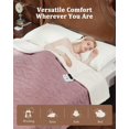 thumbnail image 2 of 90x100 Heated Throw Blanket with Thick Tufted Cable Pattern,10 Heat Levels&10Timer Settings,Electric Throw with Intelligent Temperature Control,Machine Washable,Fast Heating，Pink, 2 of 6