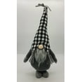 thumbnail image 2 of Black and White Buffalo Plaid Standing Gnome, 2 of 2