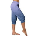 thumbnail image 7 of VERUGU Capri Pants for Women Casual Summer Pocket Elastic Waist Pant Taper Mid Waist Classic Gradient Color Print Loungewear Cropped Pants Loose Comfortable Workout Capris Sweatpants Blue 3XL, 7 of 7