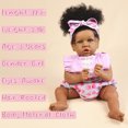 thumbnail image 2 of Takanini Reborn Baby Dolls African American Silicone Limbs Realistic Baby Doll with Soft Body Birthday Gift, 2 of 6
