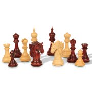 Bucephalus Staunton Chess Set with Padauk & Boxwood Pieces - 4.5 King