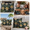 thumbnail image 5 of Yellow Boho Floral Outdoor Waterproof Pillow Covers, Vintage Southwestern Ethnic Tribe Botanical Decorative Square Throw Pillowcase Sofa Cushion Sham for Patio/Couch/Chair, 16"x16" 2 Pack, 5 of 8