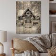 thumbnail image 2 of Designart "Winter s Charm at the Cottage" Landscapes Print on Natural Pine Wood, 2 of 5