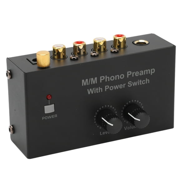 Turntable Volume Control Preamplifier, Mini Phono Preamp Ultra Compact For Vinyl Record Player