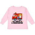 thumbnail image 3 of Inktastic Fireman Uncle is a Firefighter Boys or Girls Long Sleeve Toddler T-Shirt, 3 of 5