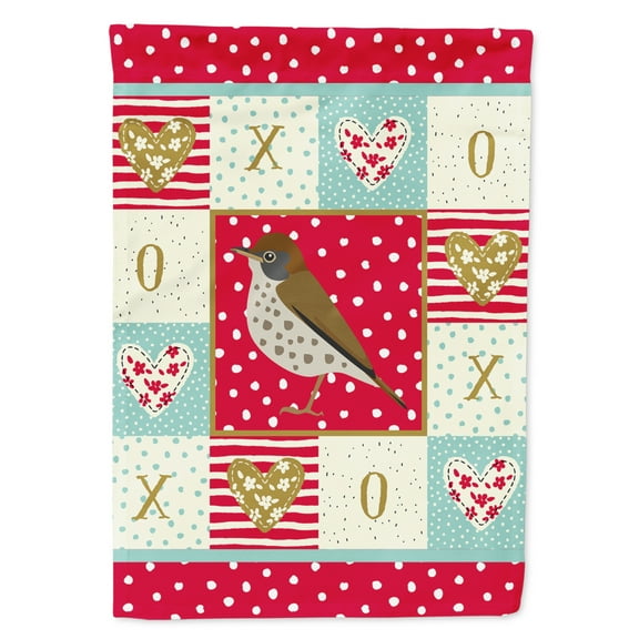 Carolines Treasures CK5516GF Thrush Love Flag Garden Size Small multicolor