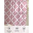 thumbnail image 6 of Sheer Curtains 45 Inch Length 2 Panels Set for Kitchen, Pink Moroccon Semi Sheer Curtains for Windows, Romantic Minimalist Modern Aesthetic Voile Window Treatments Rod Pocket Curtain, 6 of 7