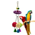 thumbnail image 2 of Bird Chewing Toy - Attract Pet's Attention - Multicolored Rattan Ball Parrot Chewing Toy, Medium, 2 of 9