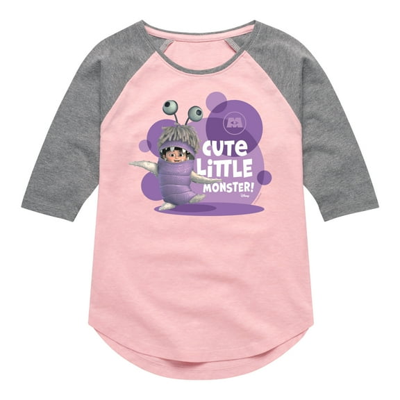 Monsters Inc. - Boo Cute Little Monster - Toddler & Youth Girls Raglan Graphic T-Shirt