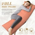 thumbnail image 4 of Naloa Orange Gingham Super Soft 20x60 Body Pillow Case,Long Side Hidden Zipper（PILLOWS ARE NOT INCLUDED）, 4 of 6