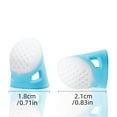 thumbnail image 5 of Protector de dedo de dedal para costura, Protector de dedo antiadherente de goma de silicona para costura casera hecha a mano, manualidades DIY de retales, 6 uds., 5 of 5