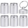 thumbnail image 3 of Pill Box, Aluminum Alloy Waterproof Daily Small Pill Organizer for Outdoor Travel, Keychain Pill Holder, 3 of 8