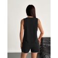 thumbnail image 5 of Ekouaer Two Piece Summer Outfits 2 Piece Sets Cruise Lounge Set Sleeveless Tank & Shorts Pajama Set with Pockets, 5 of 6