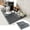 Gray, variant on TICKJOY Silicone Coffee Mat , 24'' x 16'' Bar Mat for Countertops with Detachable Dish Drying Mat,  Coffee Maker Mat, Heat Resistant Mats for Countertop, Dish Drying Mat (Black)