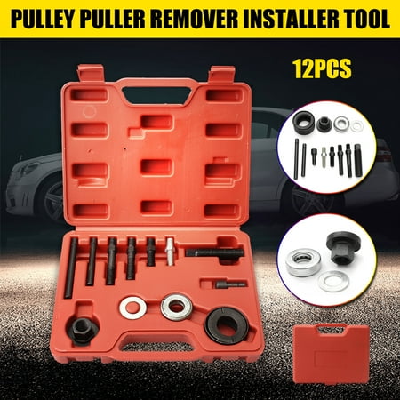 - 12Pcs Pulley Puller Installer Power Steering Pump Remover for Most Vehicles Power Steering Alternators