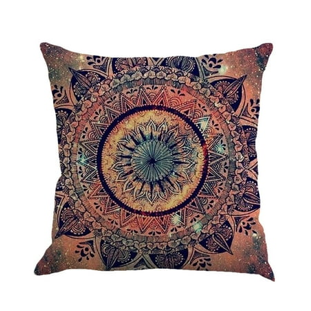 - Iuhan Geometry Painting Linen Cushion Cover Throw Pillow Case Sofa Home Decor E