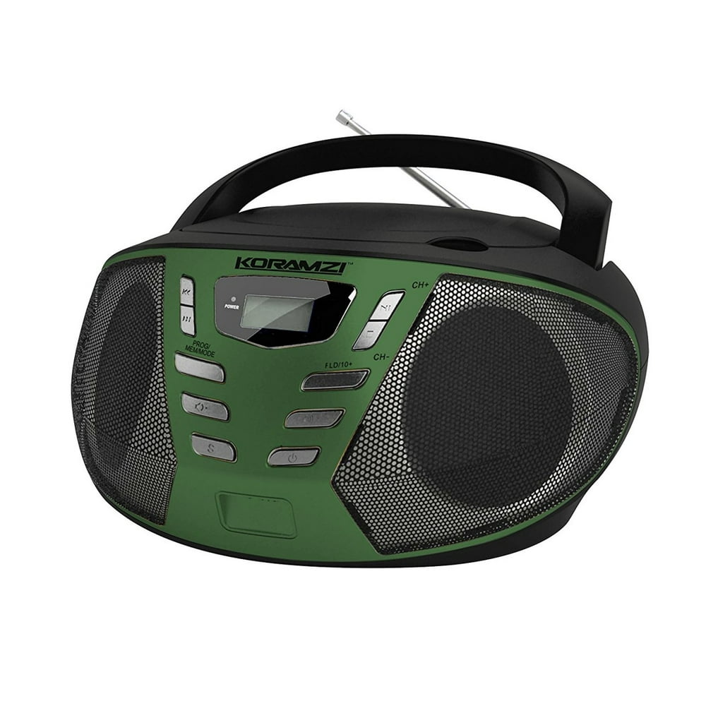 KORAMZI Portable CD Boombox with AM/FM Radio,AUX IN, Top Loading CD
