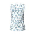thumbnail image 5 of Xecao Hand Drawn Turtle print women's scoop neck, loose-fit workout tank tops for the gym., 5 of 9