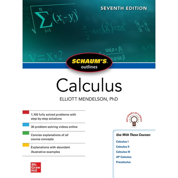 Schaum's Outline of Calculus, Seventh Edition, (Paperback)