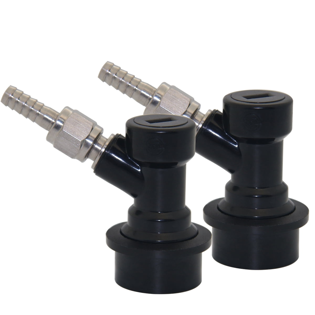 Stainless Steel Ball Lock Disconnect Set with 1/4" Swivel Nuts for Beer kegs 