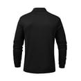 thumbnail image 3 of Satankud Mens Golf Shirt Long Sleeve 3 Button Moisture Wicking Dry Fit Solid Casual Golf Polo Shirts for Men Black L, 3 of 8