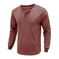 thumbnail image 5 of Bellella Men Henley Shirts Casual Long Sleeve Crew Neck Pullover Tops Fall Winter Button Up T-Shirts with Front Pocket, 5 of 6