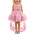 thumbnail image 2 of ATOGUTA Elegant Dresses for Girls Pink Sleeveless Tulle Formal Wedding Pageant Party Fancy Princess Ball Gown Dresses 6M-4T, 2 of 7