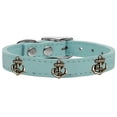 thumbnail image 3 of Mirage Pet Products Leather Anchor Dog Collar, Baby Blue, M, 3 of 3