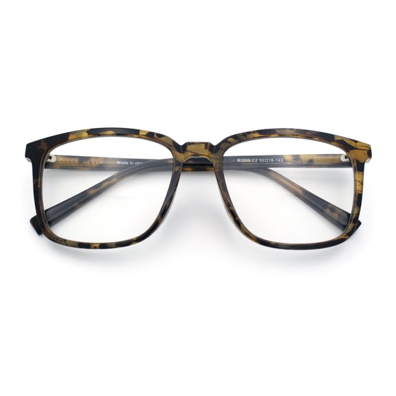 Classy Elegant Studious Urban Horn Rim Blue Light Filtering Glasses [Tortoise]