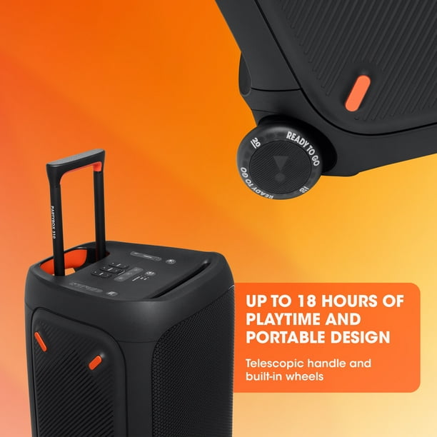JBL Partybox 310 Portable Bluetooth Speaker with LED Lights, Mic