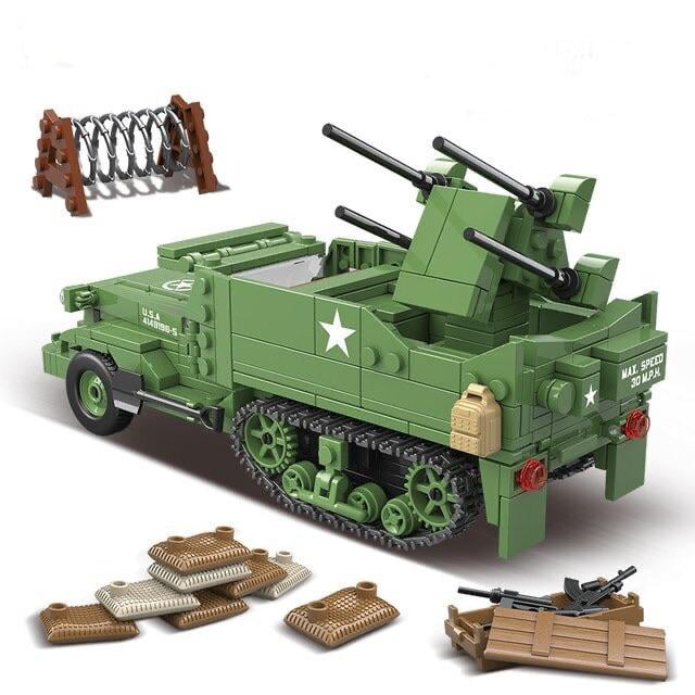 32 pcs WW II 8 National Soldiers Mini Figures Building Blocks Fit Lego Toys 