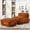 Orange, variant on CQSXDA Large Memory Foam Bean Bag Chair Corduroy with Ottoman for Living Room, Bedroom, and Balcony Use, Orange