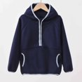 thumbnail image 2 of uikmnh Cute Hoodies Boys Girls Winter Hoodie Kids Solid Color Pullover Sweatshirt Warm Lined Hooded Jacket Cozy Soft Casual Outerwear for Children Size:12-14 Years, 2 of 3