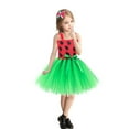 thumbnail image 5 of Favoffer Girl Princess Dress Cake Smash Birthday Tutu Dress with Flower Print, Wedge, Hairband & Staff for Cake Smash Photo Shoot Party 3-12Y, 5 of 9