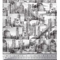 thumbnail image 1 of Soimoi White Moss Georgette Fabric Buildings Architectural Fabric Prints By Yard 44 Inch Wide, 1 of 3