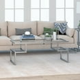 thumbnail image 6 of Evelyn&Zoe Zander 45" Wide Rectangular Coffee Table, Nickel, 6 of 12