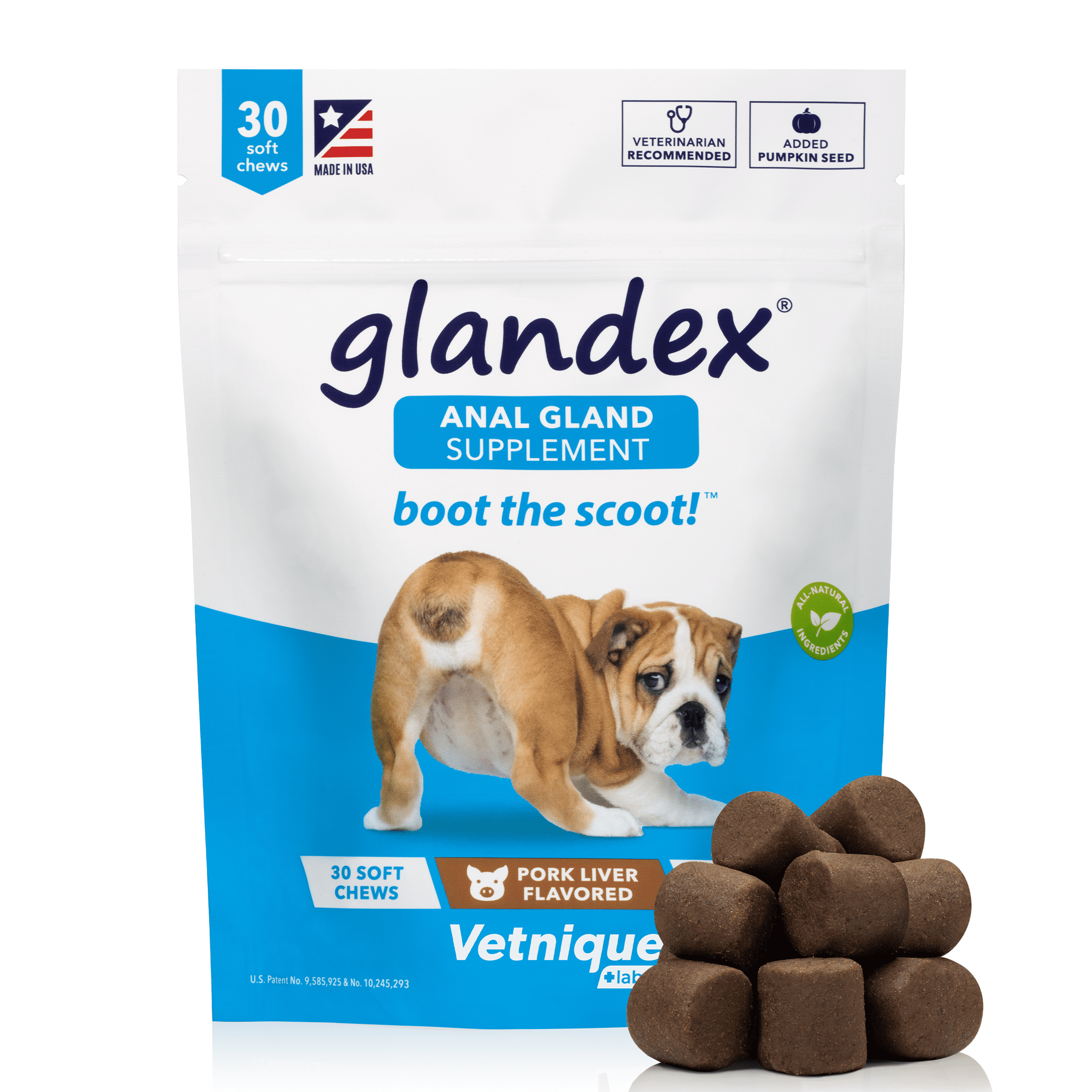 Toilet Paper Glandex Anal Gland Soft Chew Treats With Pumpkin For
