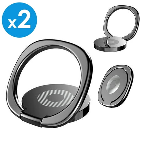 2 Pack Universal 360° Rotating Finger Ring Cell Phone Holder Grip Kickstand Desktop For Apple iPhone X iPhone 8 Plus Samsung Galaxy S8 S9+ Plus Note 9 Note 8 Galaxy S7 Edge LG G7 Google Pixel 2 XL