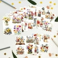 thumbnail image 3 of 12 hojas de pegatinas transferibles con diseño de flores, mariposas, pájaros y libros para el hogar, aulas, manualidades, decoración de vidrio y porcelana, 5,5 x 5,5 pulgadas., 3 of 7