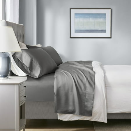 Beautyrest 4-Piece 1000 Thread Count Charcoal HeiQ Smart Temperature Cotton Blend Sheet Set  King